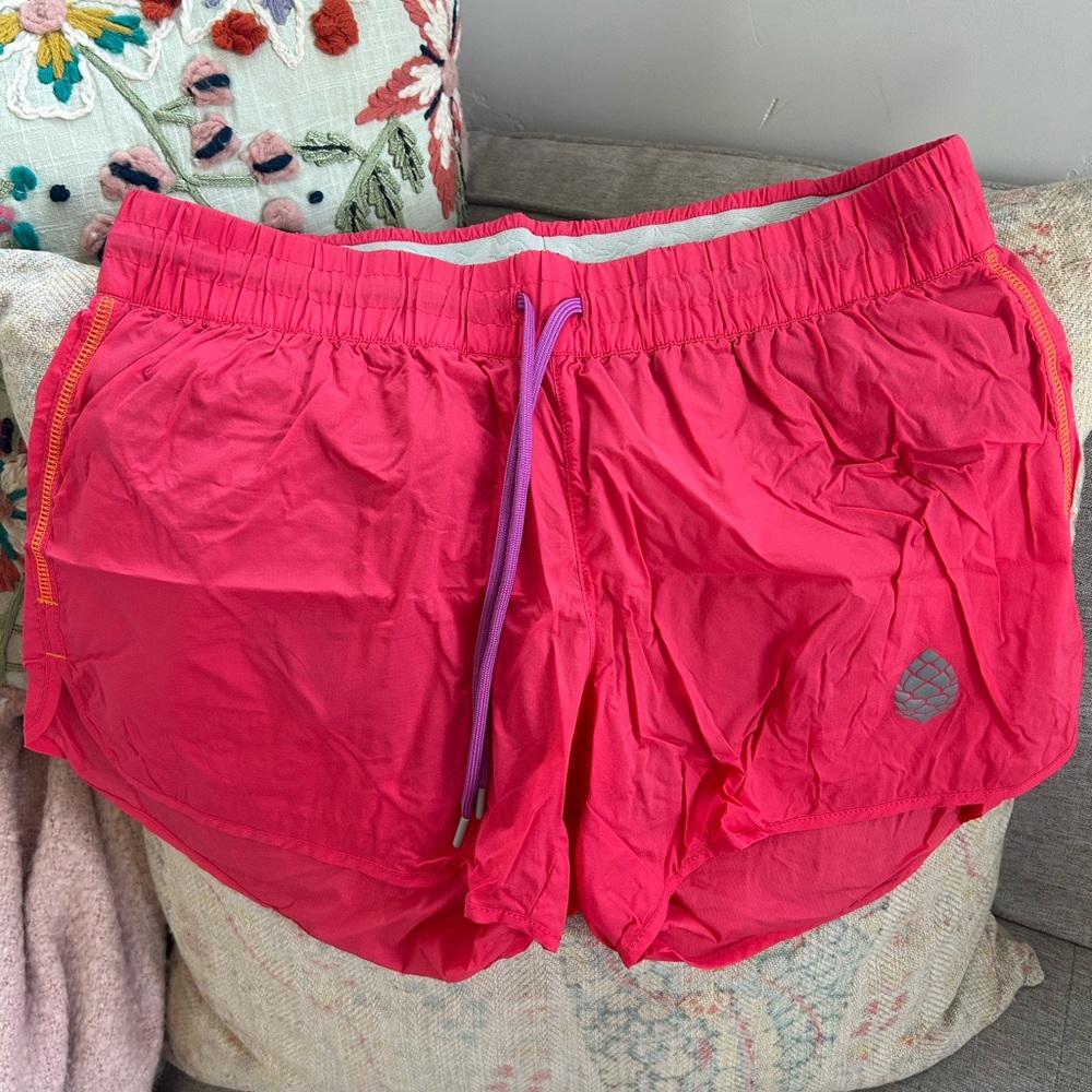 Stio Pink Athletic Shorts Lightweight Quick-Dry